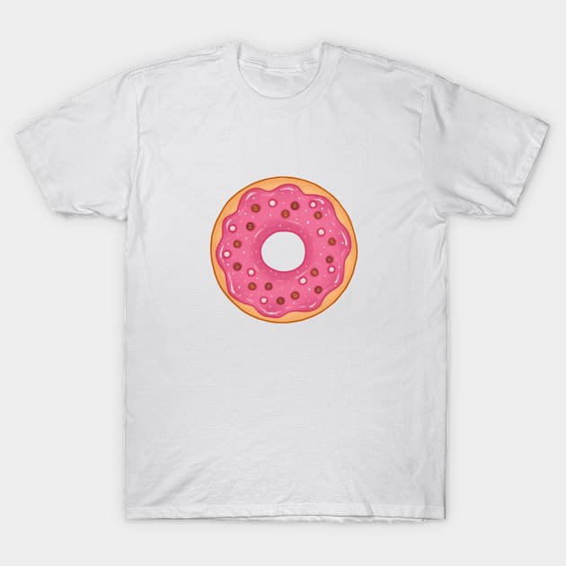 Pink Donut and Chocolate Pearls T-Shirt by MidaDesigns1